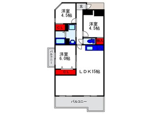 ロイヤルヒルズ待兼山の物件間取画像